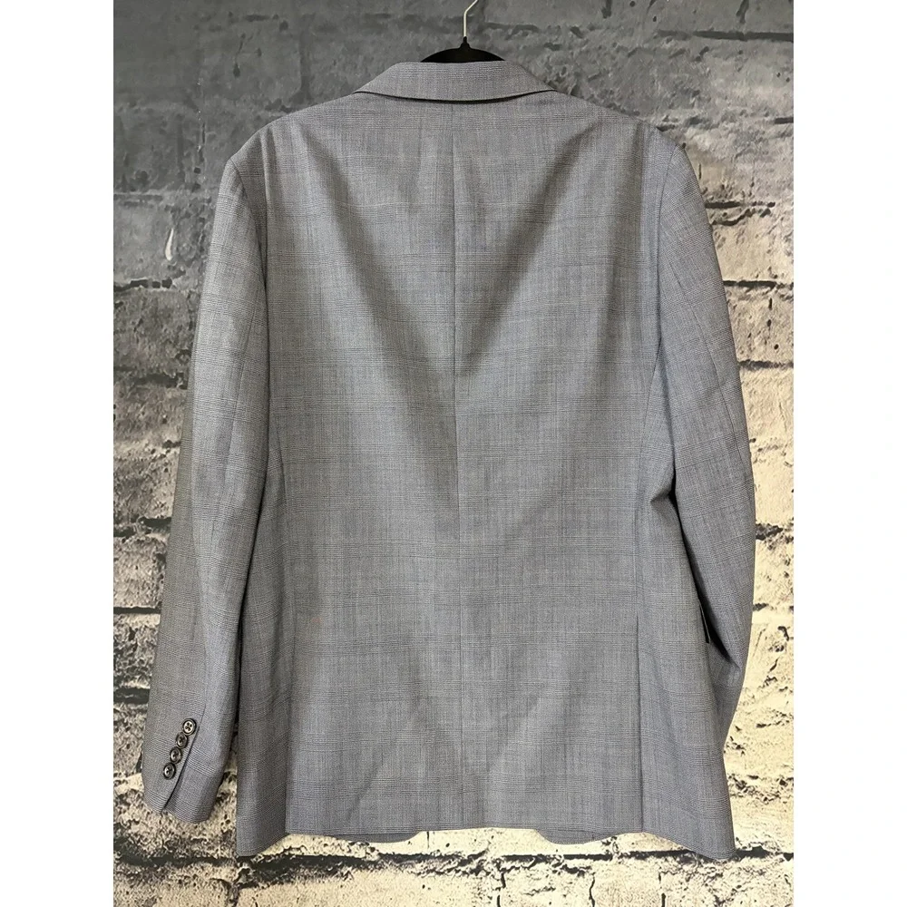 Bonobos Blazer Mens 40R Gray Check Marzotto Italian Wool Slim Fit 2 Button